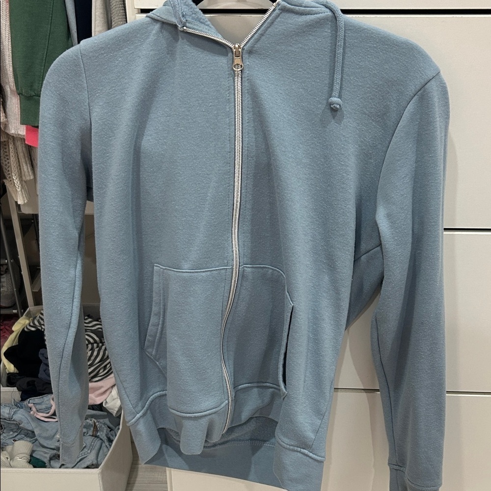 Primark Women's Blue Zip-Up Hoodie - Picture 2 of 4